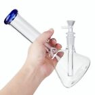10  Glass Beaker Bong Ash Catcher Water Smoking Tobacco Pipe 14mm Bowl 10 Screen