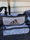 Adidas Defender Iv Medium Gym Training Duffel Bag Jersey Onix Grey Padded Handle