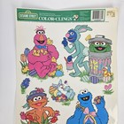 Vintage 1999 Sesame Street Easter Color Cling Window Decor Sheet Oscar  Cookie