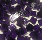 1 2  Royal Blue Violet Stained Glass Mosaic Tiles  100 Pieces 