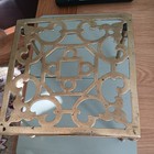 Vintage Brass Square 4 Legged Trivet 6 1 2 Inch Tall