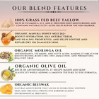 100  Grass-fed Beef Tallow For Skin Balm With Organic Manuka Honey Mgo 263 