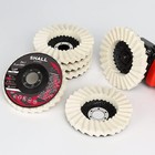 6pcs Wool Polishing Wheel Buffing Pads Flap Disc For Metal Wood Angle Grinder