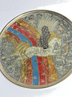 Vintage Brass Pegasus Unicorn Wall Plaque Enesco Rainbow Fantasy 7   