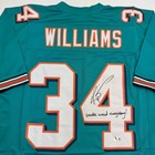Autographed signed Ricky Williams Weed Miami Teal Football Jersey Bas Coa