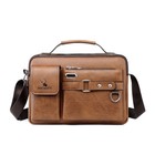 Wear-resistant Pu Leather Men s Shoulder Bag Crossbody Bag Fit For 8 Inch Laptop
