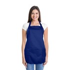 Apron Commercial Restaurant Home Bib Spun Poly Cotton Kitchen Aprons  2 Pocke   