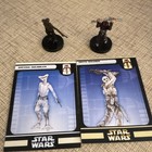 Wizards Of The Coast Star Wars Miniatures Bulk Lot 8 W  Stat Cards Asst
