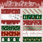 12 Rolls Christmas Washi Tape Foil Silver Xmas Tree Snowman Snowflake Gingerbrea