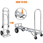 770lbs 2 In 1 Hand Truck 55 9 aluminum Folding Dolly Cart For Transport   Moving