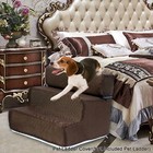 Pet Ladder Detachable Comfortable Faux Leather Non-slip Dog Ramp Stairs Case Ti