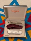 Minox Lx 15mm Subminiature Spy Film Camera Lot Book Manual Flash Film Case Vtg