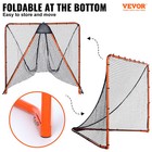 Vevor 6 x6  Lacrosse Goal Net Folding Backyard Lacrosse Training Equipment Steel