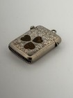 Antique Silver Plated Irish Connemara Marble Inlay Vesta Match Safe Case C1910