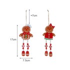Christmas Tree Pendant Wooden Ornament Festival Supplies Gingerbread Man Decor