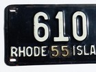 Used 55 1955 Rhode Island Car License Plate   610 Low Number 3 Digit
