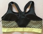 Nike Women   s Pro Hyper Classic Bra Medium Support Grey yellow 805307 Size L