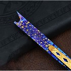 Hand Engraved Titanium Utility Knife Edc Box Cutter Bottle Opener Pocket Clip