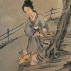 Vtg Asian Chinese Art Ling Fu Yang Print Deco Rare Mother Professionally Framed