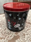 Snoopy Peanuts Christmas Popcorn Empty Tin 75 Years Holiday Metal Can 