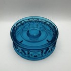 Rare Htf Le Smith Moon   Star Glass T Courting Lamp Colonial Blue