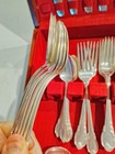 Vintage 1847 Rogers Bros  elegance  Silverplate Flatware Set - 44 Pieces W  Ches