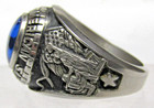 Disabled American Veterans Blue Stone Gem Ring Size 11 1 2