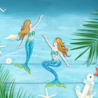 Metal Mermaid Wall Art Ocean Coastal Decor Indoor Outdoor Garden Pool Fence Art