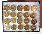 1969 Citgo Gasoline Baseball Coin Complete Set Of 20   Aaron-rose-killebrew- Etc