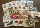  lot Of 25  1900 s Greetings Postcards flowers   Scenes  Floral -in Sleeves d-39