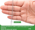 16 4-feet Width 4mm Stainless Steel Extander Chains  Welded Permanent Cable Craf