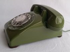 Antique Western Electric Rotary Dial 500 Moss Green Phone  Works