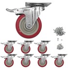 8 Pcs 4 Inch Heavy Duty Casters  4 Casters Load Capacity 2200 Lbs Lockable Sw   