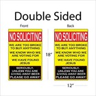 Garden Flag 12x18 Double Sided - Waterproof Vinyl Banner - No Soliciting