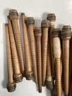 Wood Bobbins Spools Wooden Industrial Style Spindles 8 75  Wooden Quills Lot-30 