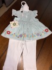 Baby Girl Two Piece Pan Set Floral Size 6 Months Brand New