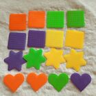 Perler Beads Pegboards Lot Of 16 Various Shapes