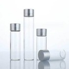 Wholesale Empty 5ml-200ml Clear Glass Bottles With Aluminum Silver Line Caps