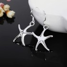 Hot Sale Solid 925 Sterling Silver Cute Starfish Earrings For Women Fashion 