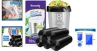 8 Gallon Black Trash Bags 60pcs  Heavy Duty Leak-proof Garbage Liners