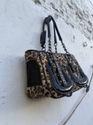 Zack   Zoey Leopard Print Dog Carrier Handbag  Mesh Ventilation  Small