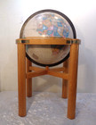 Vintage Replogle World Classic Globe     16    Diameter With Solid Wood Stand 31 
