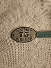 Vintage Gastonia Utilities Metal Marker Sign Plate Gastonia Nc