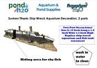 Sunken Titanic Aquarium Ornament  2 Pieces Resin Ship Wreck Fish Tank Decoration