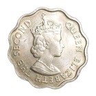 1971 Mauritius 10 Centsunc Coin Km   33 Ten Cents Scallop Shape Queen Elizabeth Ii