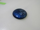 Vintage Enamel On Copper Domed Brooch Floral Forget Me Not Flowers Blue