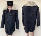 Rare 1980s Soviet Kgb Border Guard Military Coat Tulup Bekesha Winter Uniform 