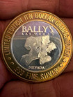 Bally   s Las Vegas  10 Casino Token Round  999 Fine Silver brass  running 7  Coin