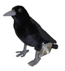 Hansa Black Crow Plush Bird 12   6266 New