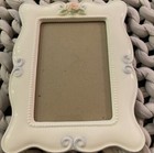 Vintage Elsa L Picture Frame Pastel Floral Photo Frame Dainty Baby 4   x6   